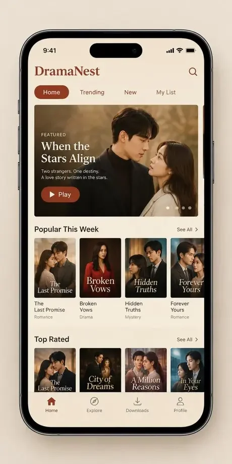 魔改AI短剧 APP 界面预览